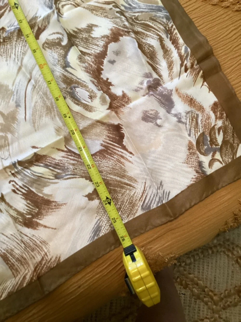 Vintage Abstract Print Square Scarf 100% Acetate made in Japan